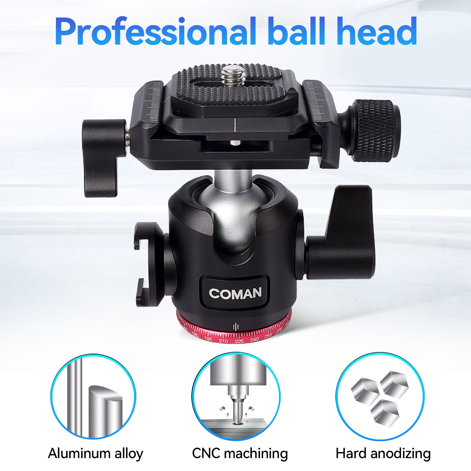 360° Rotating Tripod Ball Head