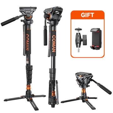 Monopié de vídeo Coman DK327AQ6 70.6" Para cámaras SLR, DSLR y DJI RS2/RS3/RS4