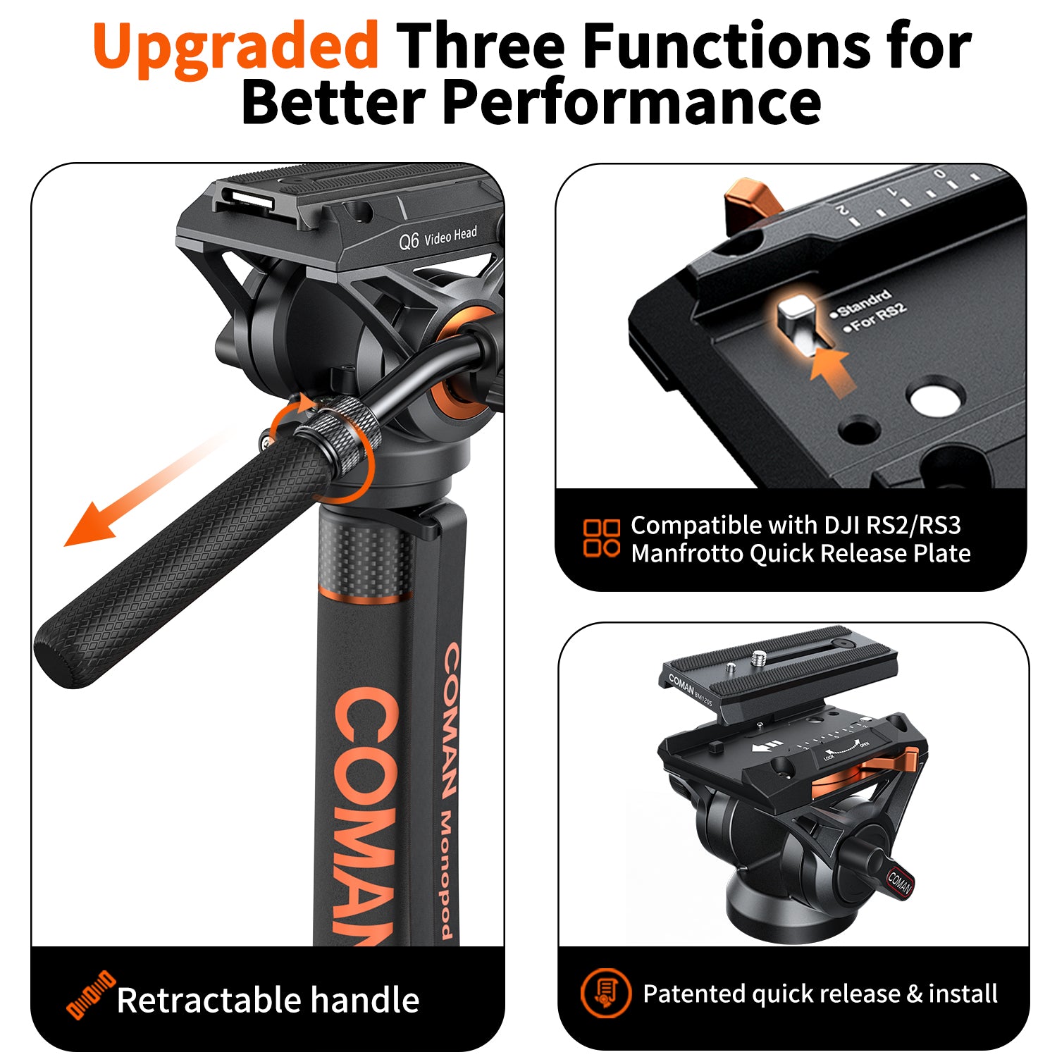 Professional Video Monopod Fluid Head