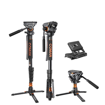 Coman DK327AQ6 Video Monopod 70.6" for SLR, DSLR, DJI RS2/RS3/RS4 Cameras