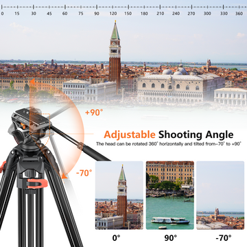 Tripod with Tilt +90°/-70°