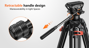 Tripod with Telescopic Height Adjustment