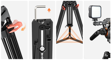Professional Video Head with Hydraulic Damping