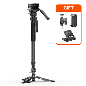 COMAN M1 Pro V5 Camera Monopod with Fluid Head, One-Click Quick Release, and 1750mm Max Height