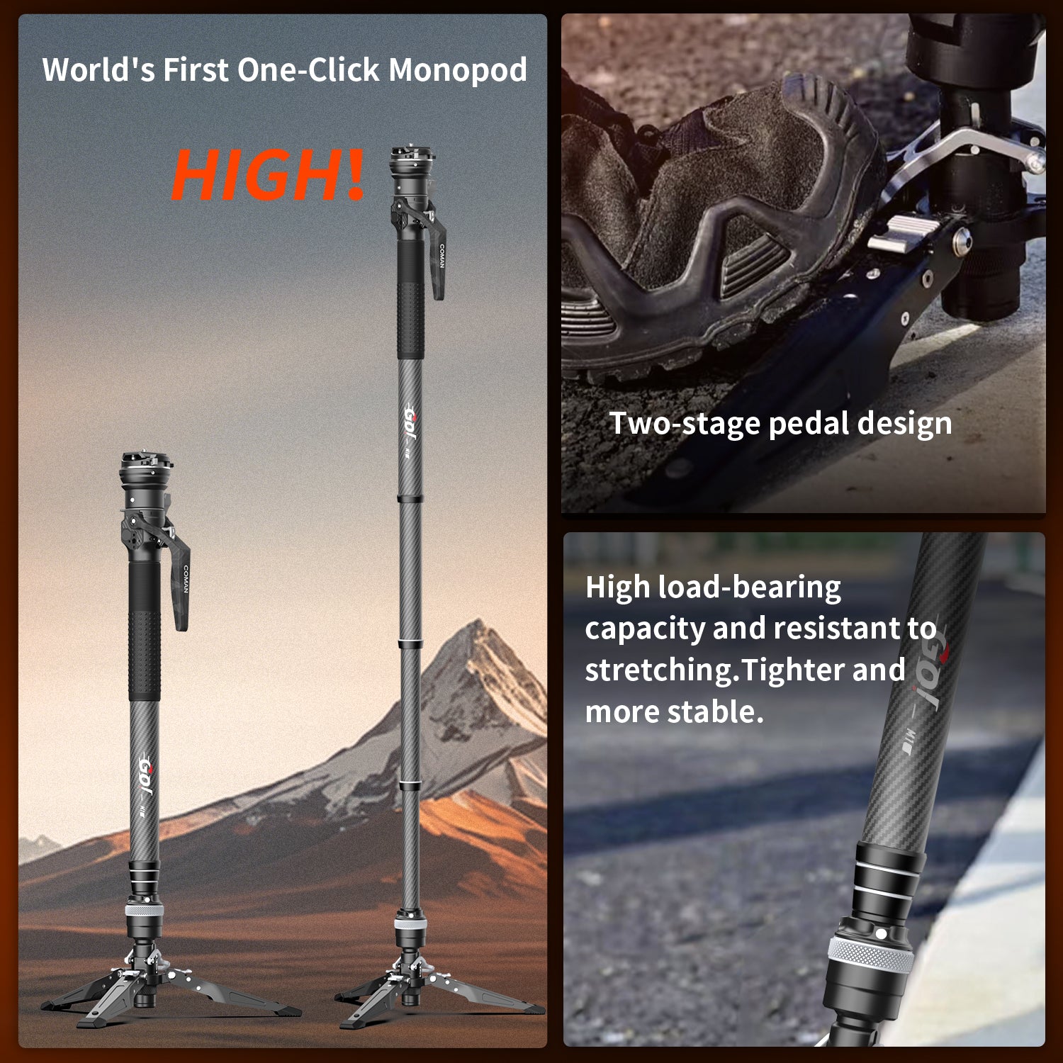 COMAN M1S Carbon Fiber Monopod