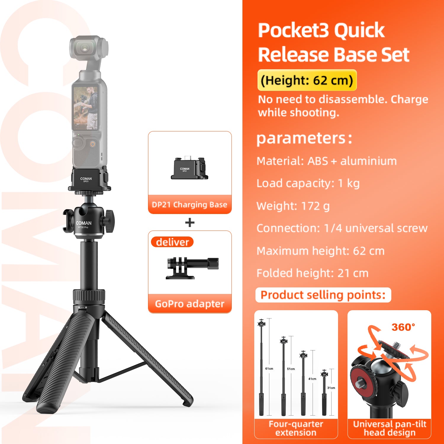 Phone Tripod Selfie Stick