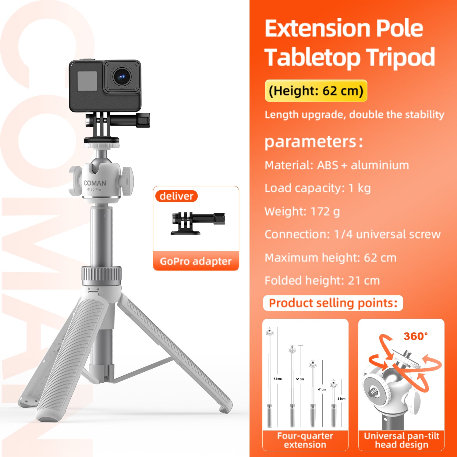 Phone Tripod Selfie Stick