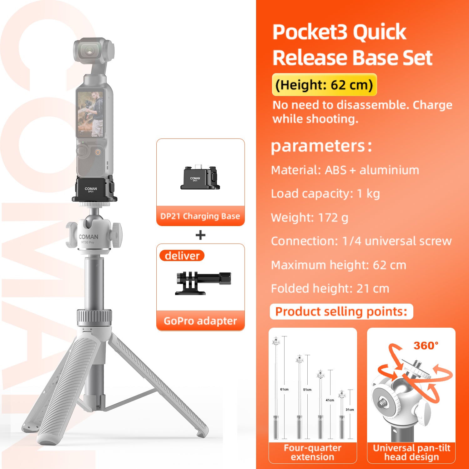 Phone Tripod Selfie Stick