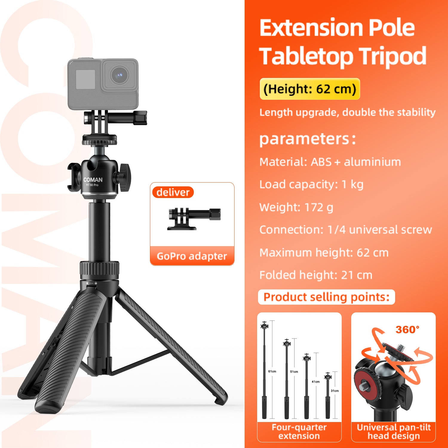 Phone Tripod Selfie Stick