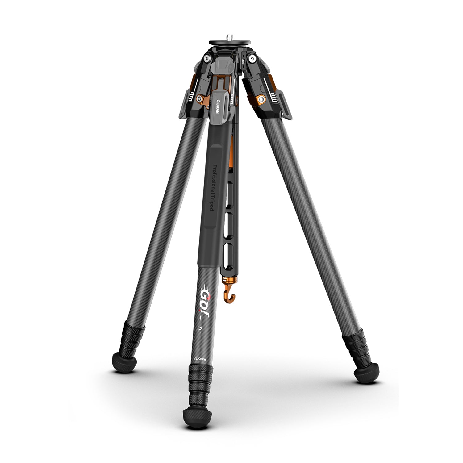 COMAN T1 Snap-Open Carbon Fiber Video and Photo Tripod 4 Section Legs