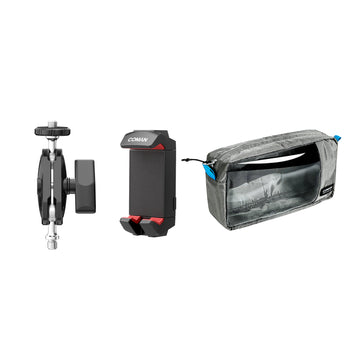 COMAN Mount & Organizer Kit – EX370 Phone Clip, WD4 Arm & VE6 Travel Bag
