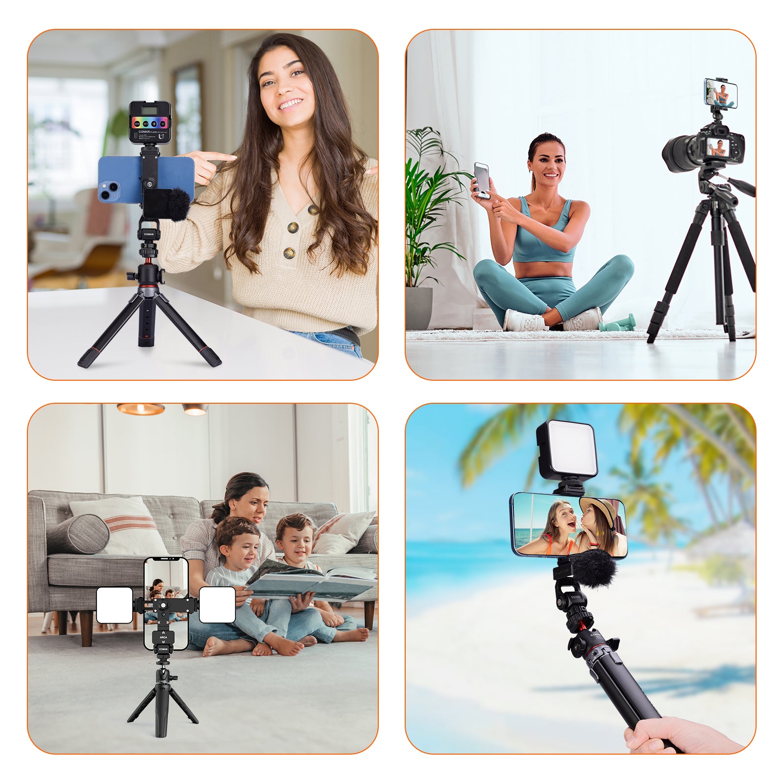 Metal Phone Mount with 1/4" Expansion Holes