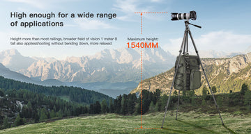 Outdoor adventure tripod for stability