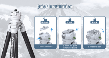 Photography Tripod with Quick Installation