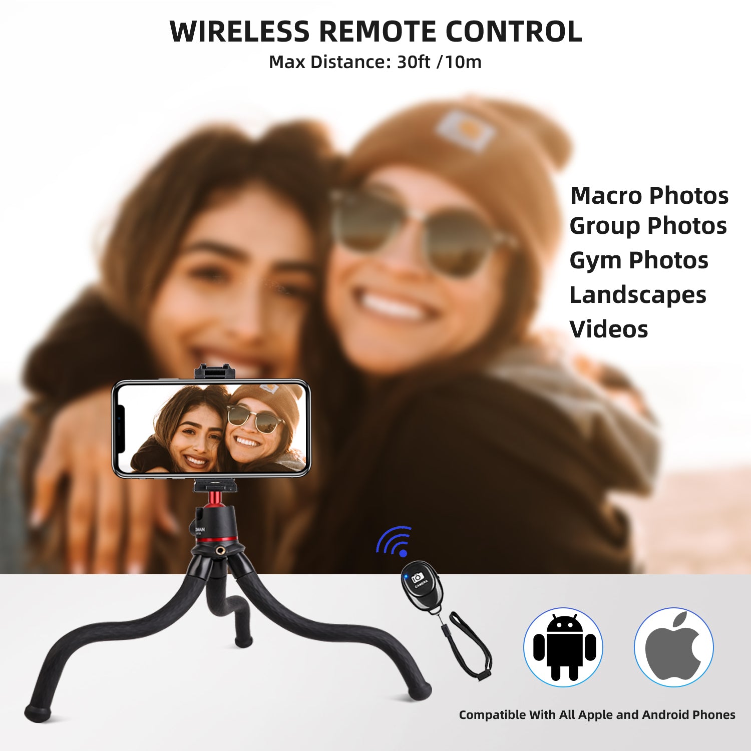 Phone Tripod with Cold Shoe