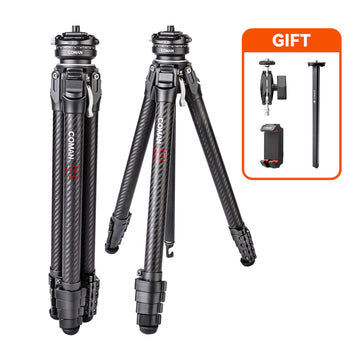 Coman Zero F38 Trépie de fibre de carbone de voyage professionnel avec tête de balle Arca et rejet rapide DJI
