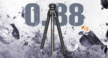Travel-friendly mini carbon tripod