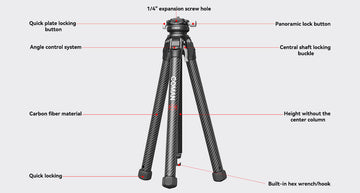 Lightweight tripod for hiking