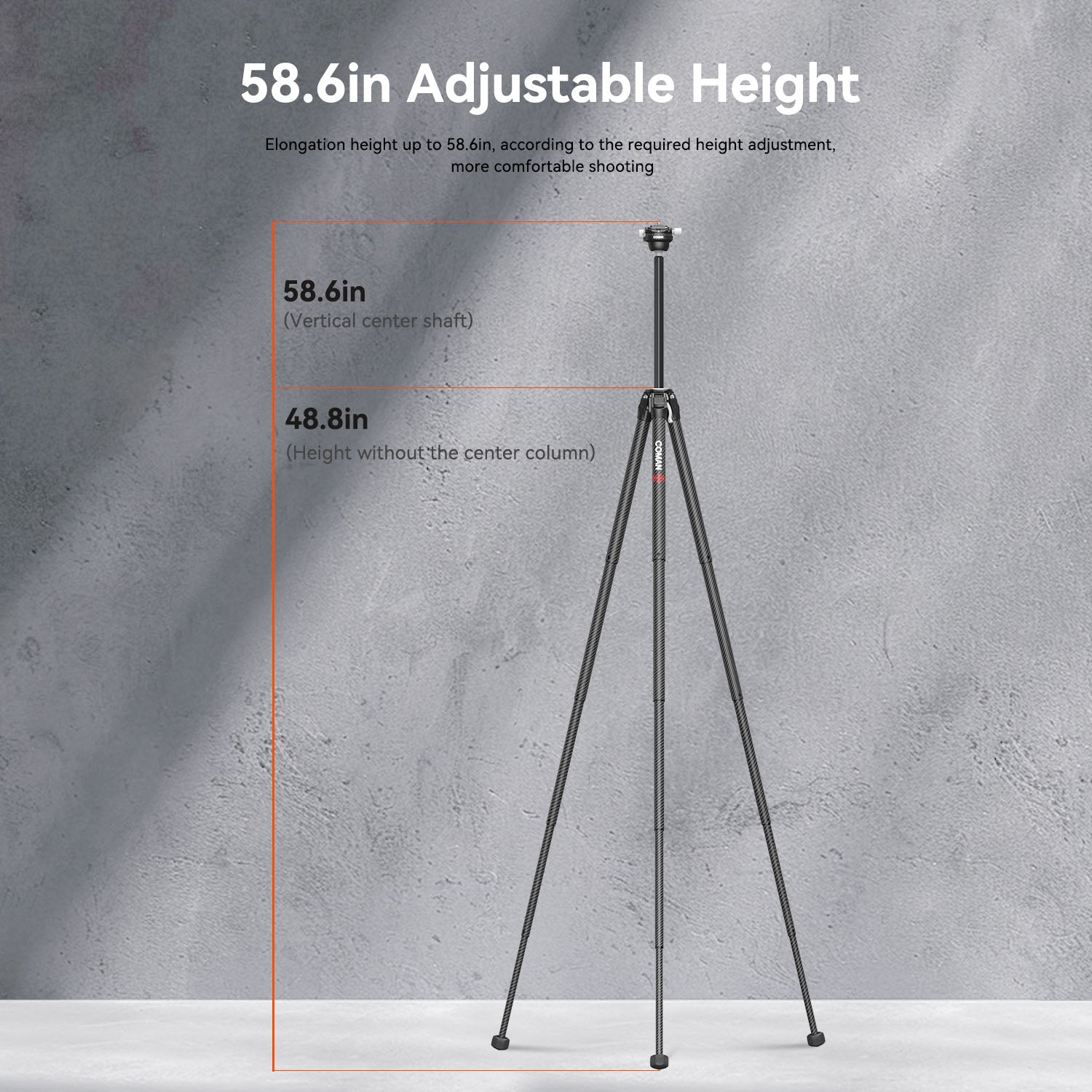 Lightweight Tripod Adjustable Height