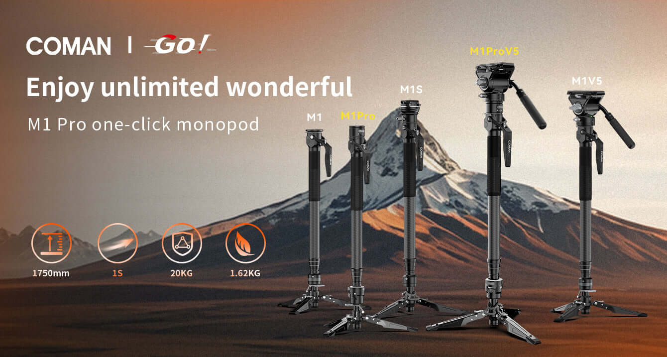 Modnpods Frame Video Monopod | Quick Release Carbon Fiber Monopod | COMAN