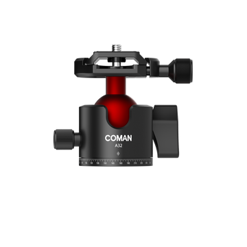 COMAN A32 Ball Head for Tripod – 360° Aluminum Camera Ball Head with Arca Quick Release