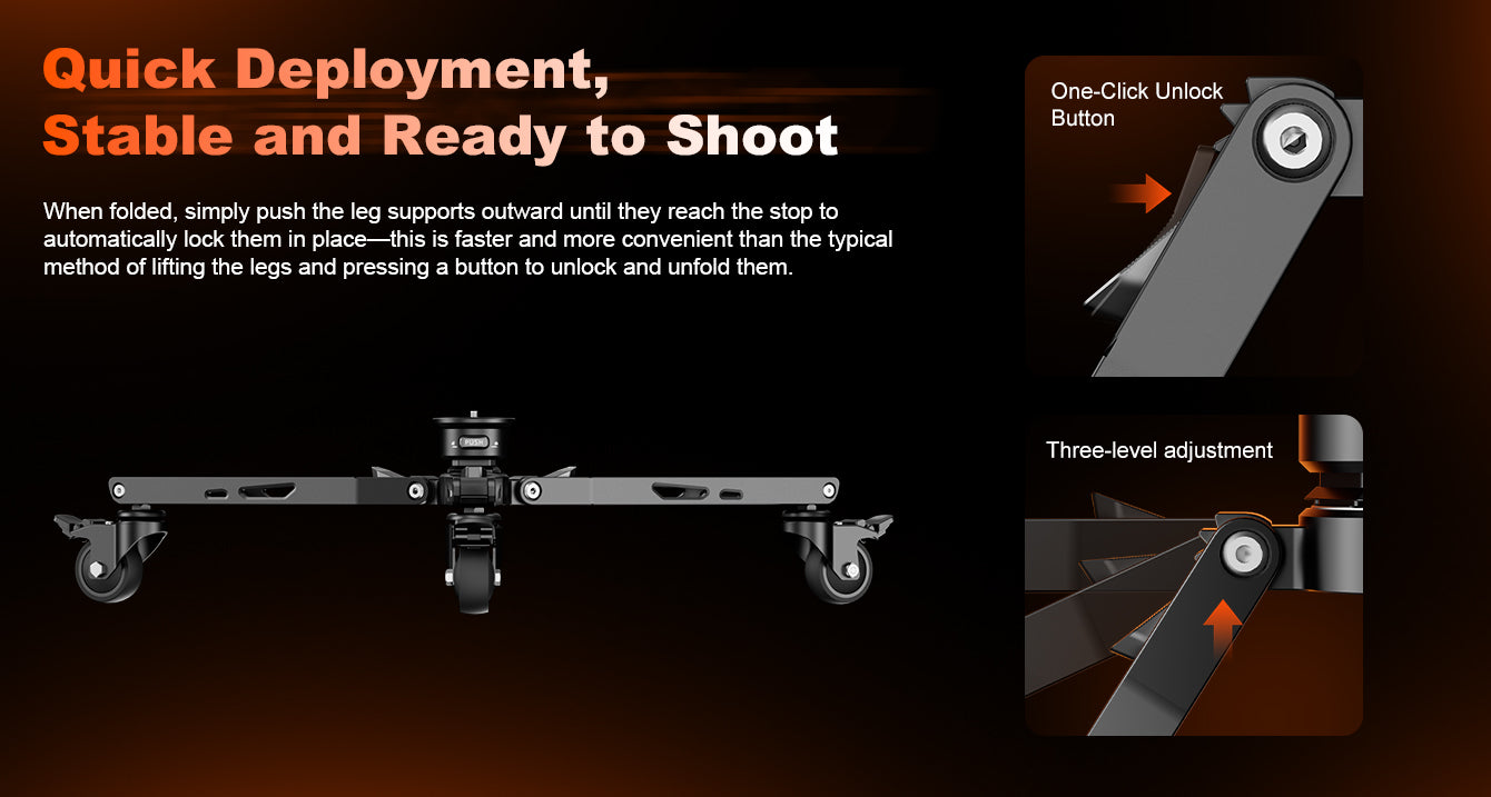COMAN DF3 monopod dolly in use