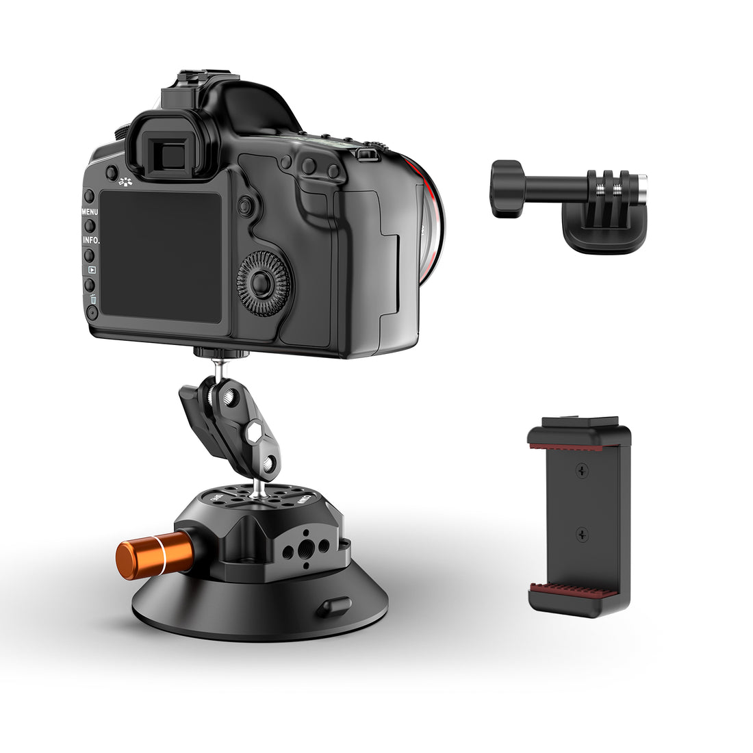 COMAN DP30 & DP45 Suction Cup Camera Mounts – 3'' & 4.5'' Ball Head Mounts & Magic Arm
