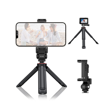 Mini trépied pour téléphone COMAN EX390 avec 1/4" Vis, compatible avec les têtes de trépied Arca Swiss