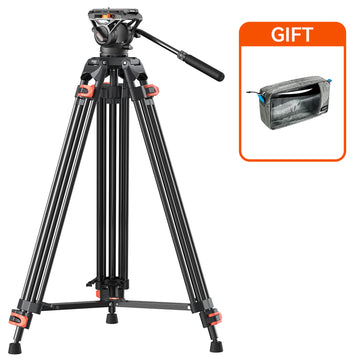 Coman FF16LS 73" Aluminium Video Tripod with Hydraulic Head for Cameras & Phones