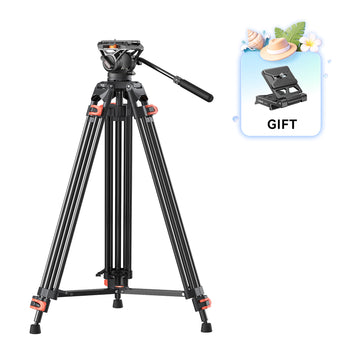 Coman FF16LS 73" Treppiede video in alluminio con testa idraulica per fotocamere e telefoni