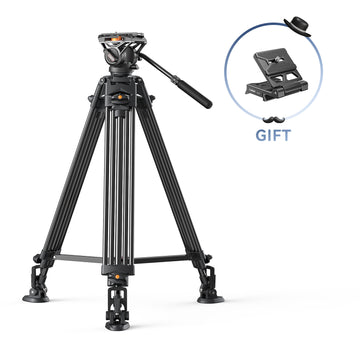Coman FT16LS 74" Heavy Duty Professional Tripod with Fluid Video Head