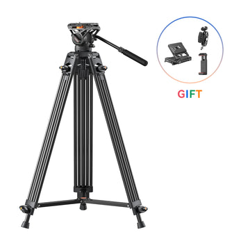 Coman FT16LS 74" Heavy Duty Professional Tripod with Fluid Video Head
