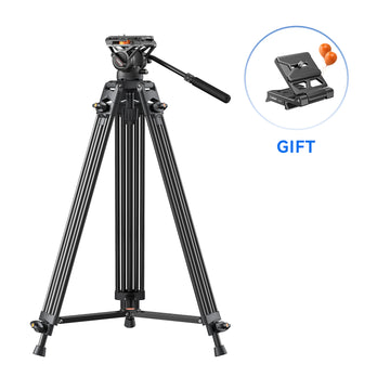 Coman FT16LS 74" Heavy Duty Professional Tripod with Fluid Video Head