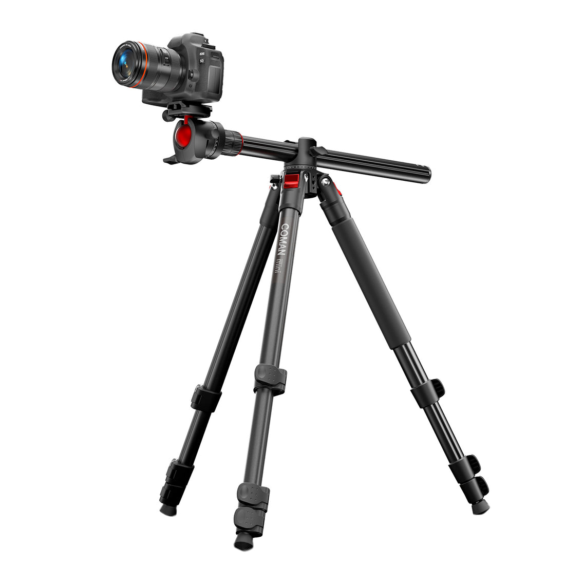 COMAN KX3939Mini A32&V1 Multi-Functional Horizontal Tripod & Monopod with Fluid Head & 360° Ball Head, 1810mm, 5KG Load