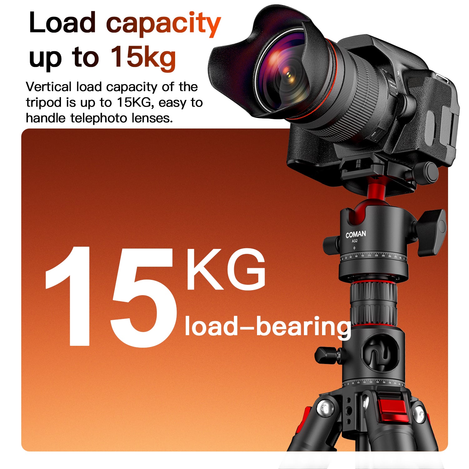 Horizontal Tripod For Videography | COMAN KX3939Mini