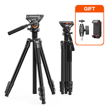 Coman KX3939Plus Fluid Head Tripod for DSLR, DJI RS2/RS3/RS4, Manfrotto