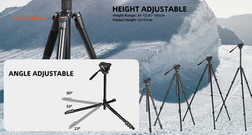 Adjustable Height Video Tripod