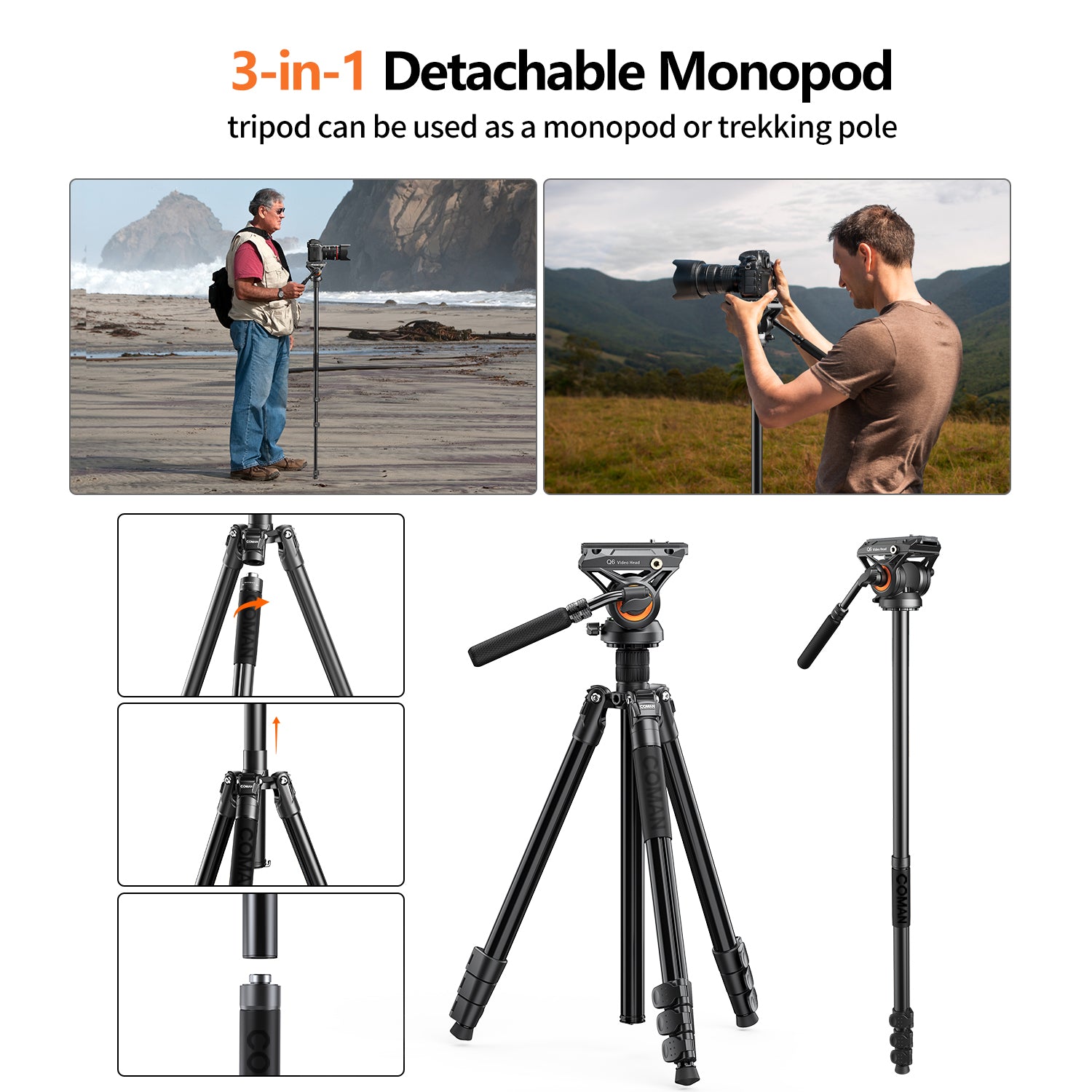 Multi-Function Camera Tripod