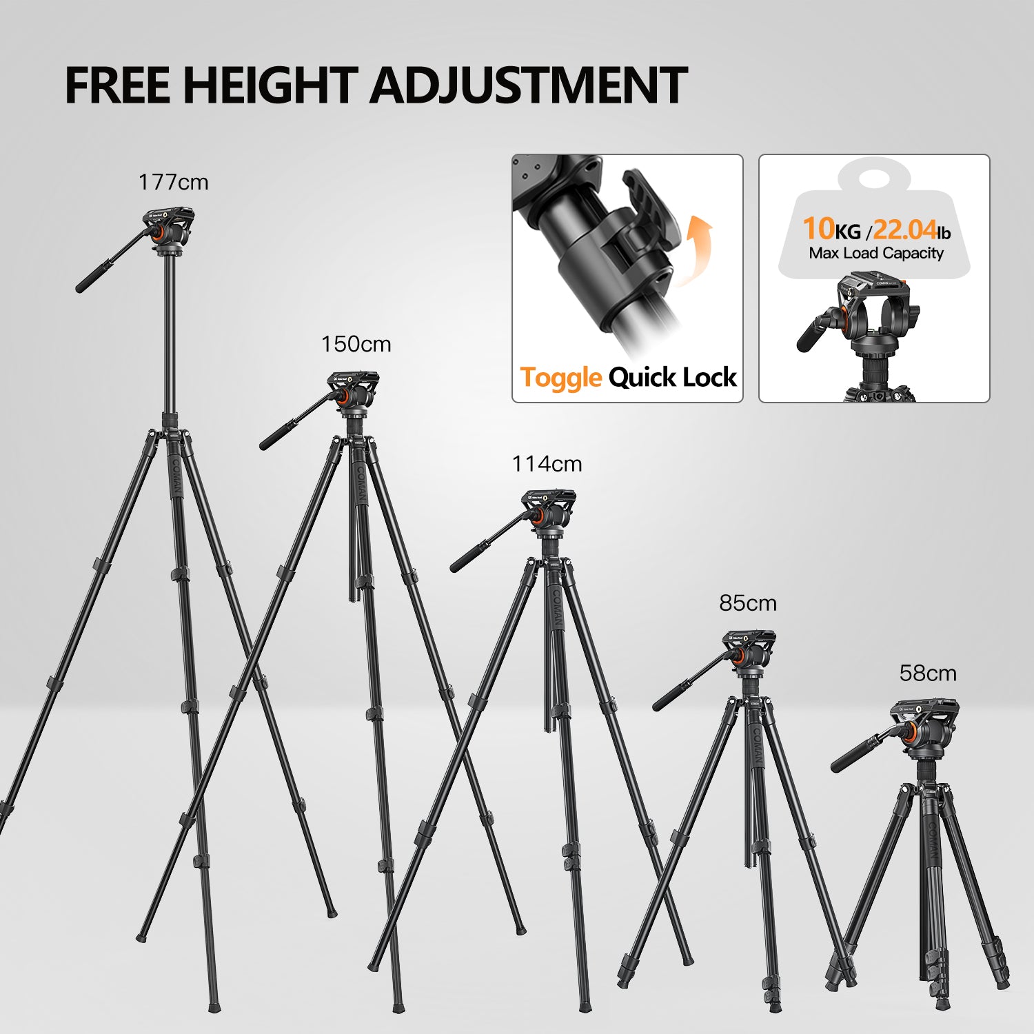 Adjustable Height Tripod