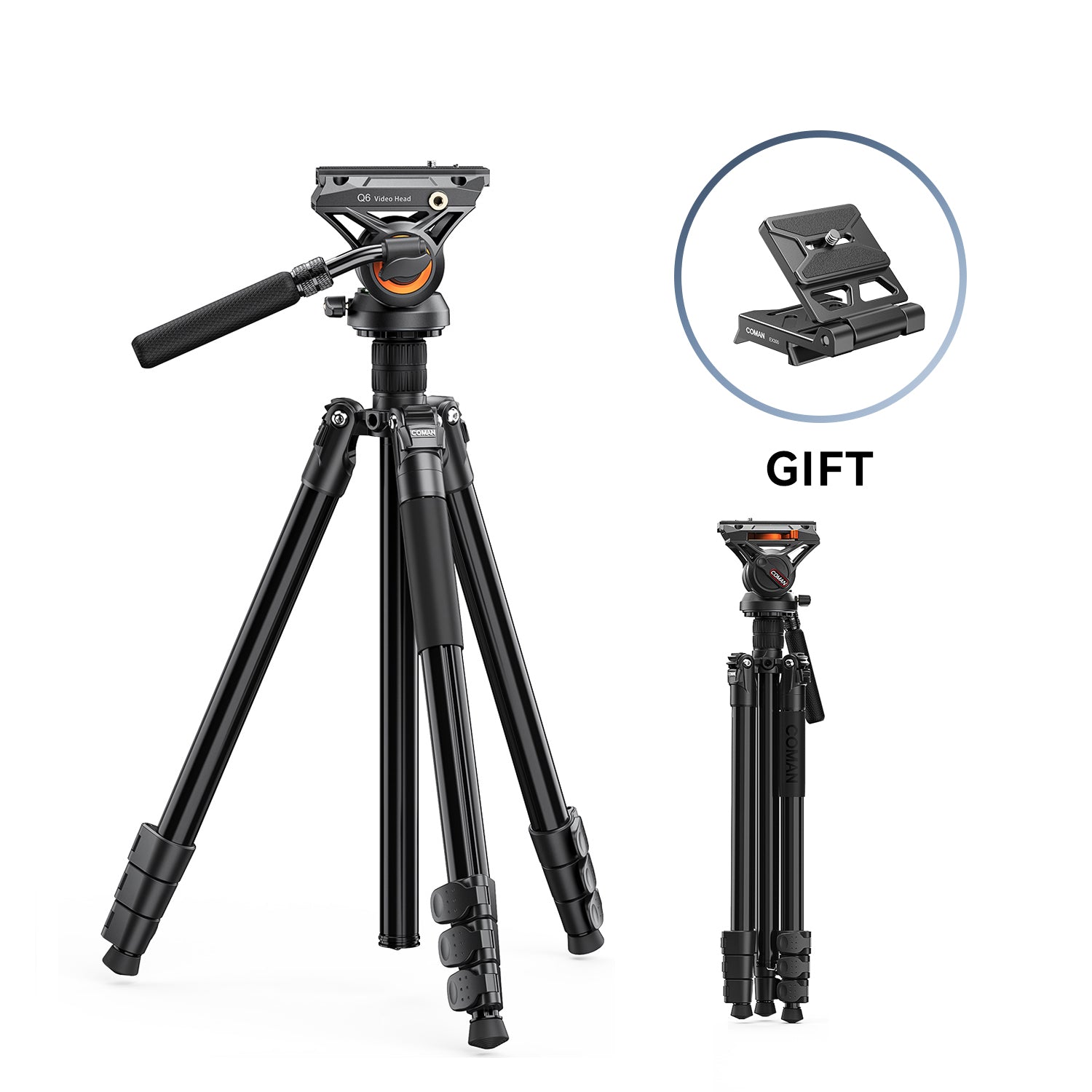 Camera Tripod for DSLR, Convertible into a monopod | COMAN