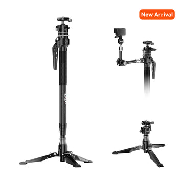 COMAN M1MINI Carbon Fiber 4-Section One-Click Lift Monopod 62.8in Quick Adjustment