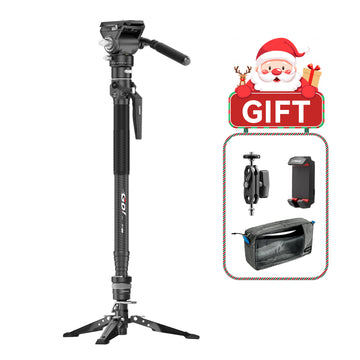 COMAN M1 Pro V5 Carbon Fiber Monopod One Click Quick Release 69in for Photo Video