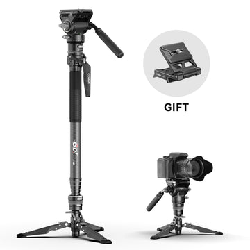 COMAN M1 Pro V5 Carbon Fiber Monopod One Click Quick Release 69in for Photo Video