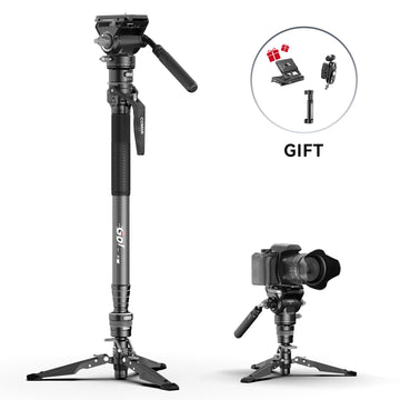 COMAN M1 Pro V5 Carbon Fiber Monopod One Click Quick Release 69in for Photo Video and Sports Events