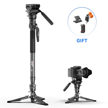 COMAN M1 Pro V5 Carbon Fiber Monopod One Click Quick Release 69in for Photo Video and Sports Events