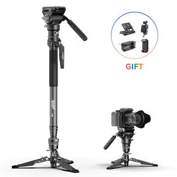 COMAN M1 Pro V5 Carbon Fiber Monopod One Click Quick Release 69in for Photo Video and Sports Events