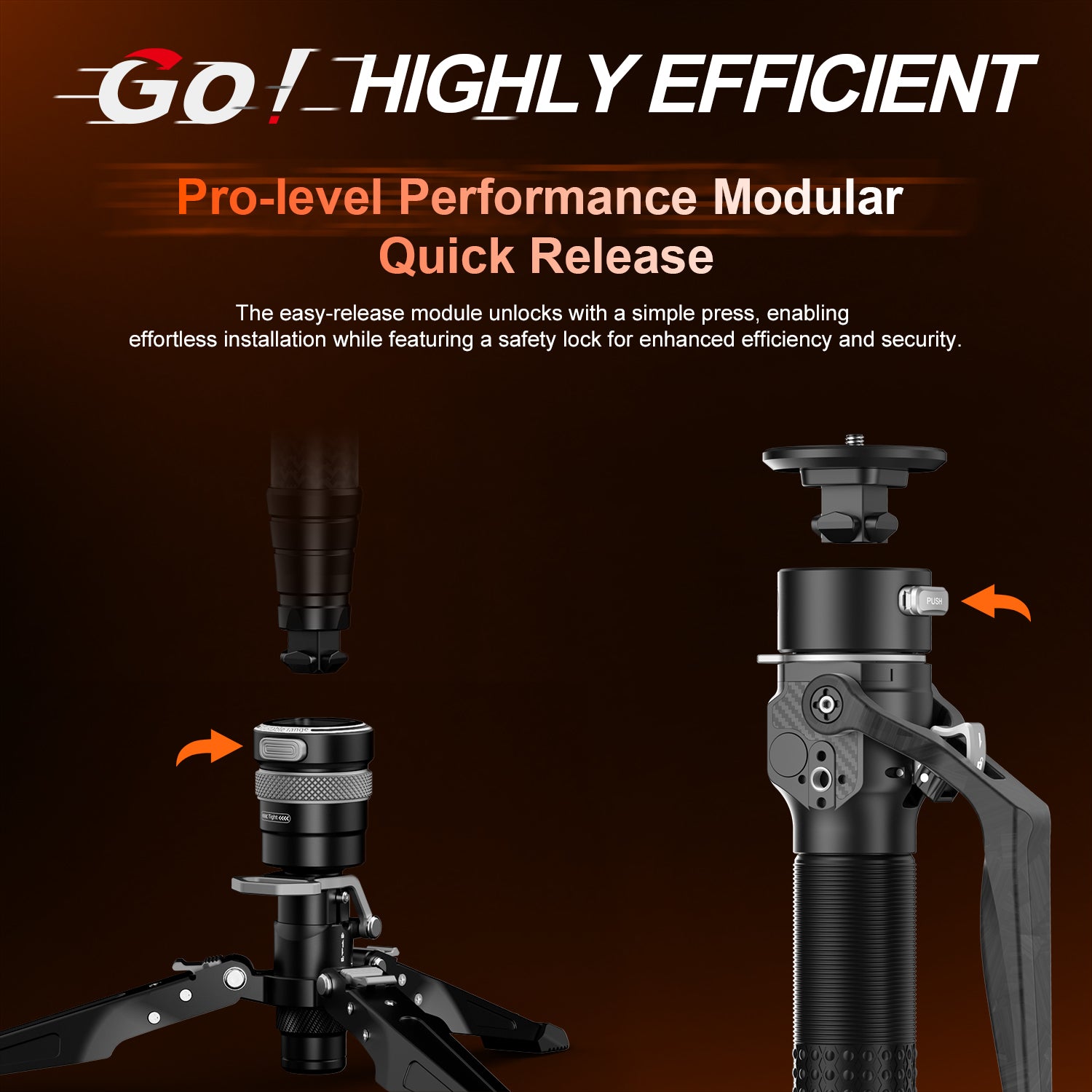 COMAN M1 Pro V5 Monopod, Quick Release Snap-Open Monopod