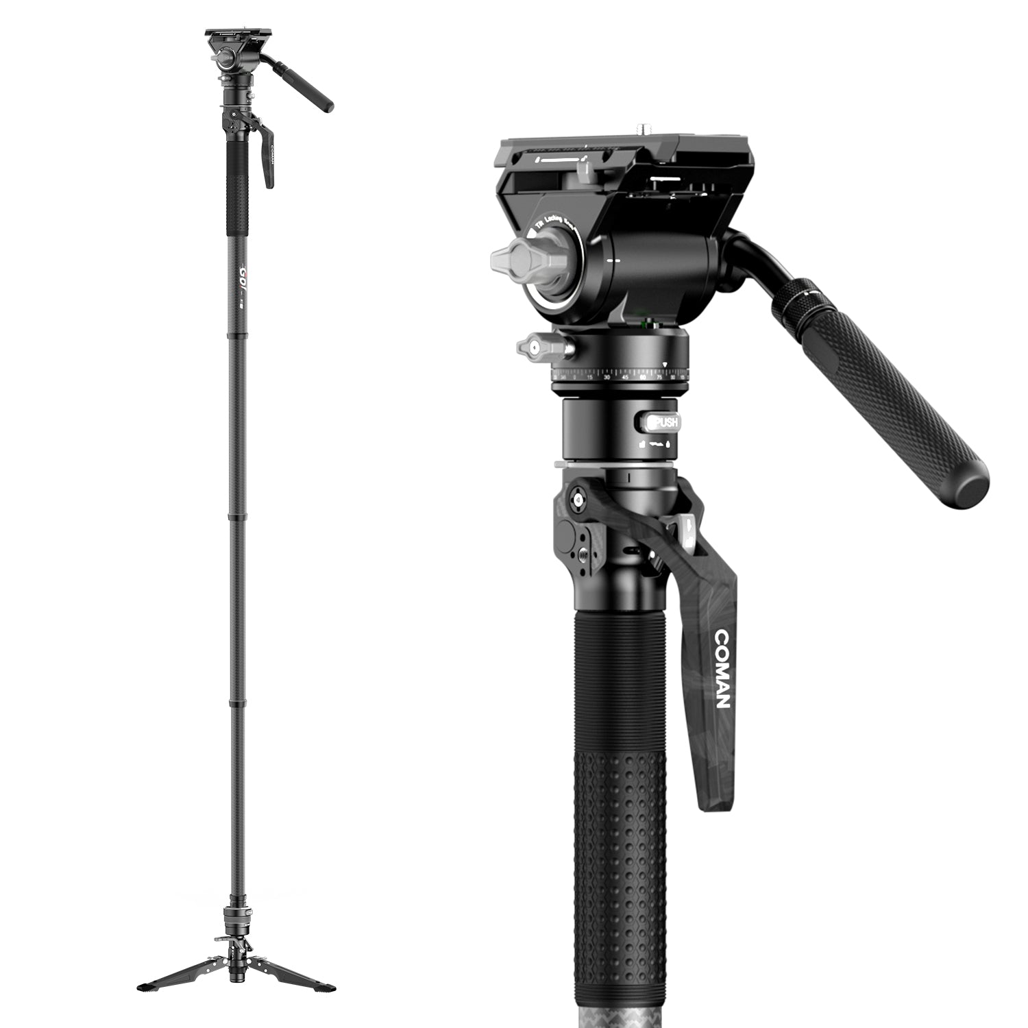 COMAN M1 Pro V5 Monopod, Quick Release Snap-Open Monopod