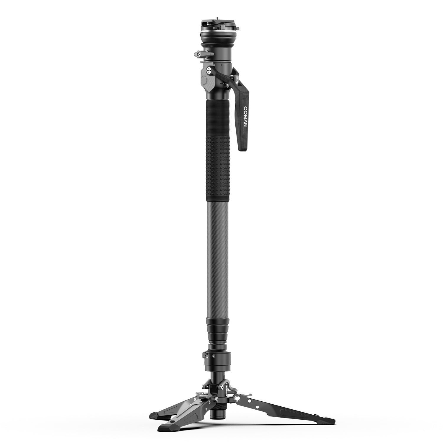 COMAN M1S Compact Carbon Fiber Monopod with Arca Quick Release-(Non-Removable Foot Brace)