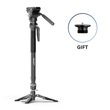 COMAN M1V5 Carbon Fiber Monopod with V5 Head, 67" Height, 22 lbs Load